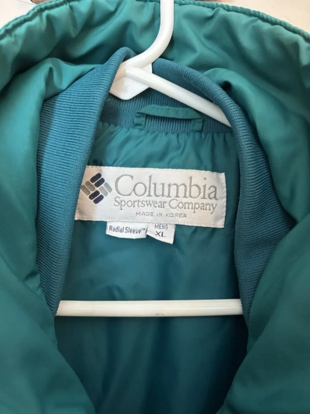 Vtg Columbia Mens XL Bugaboo Outer Shell Nylon Radial Sleeve Purple Green Black